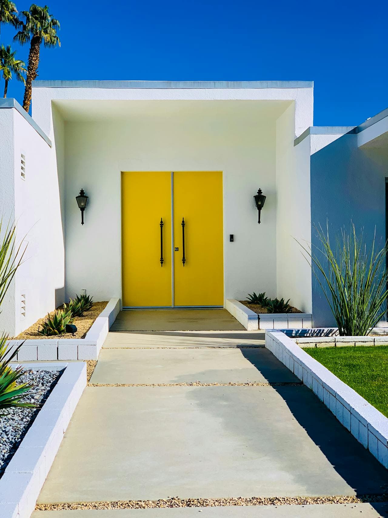 yellow door of a house